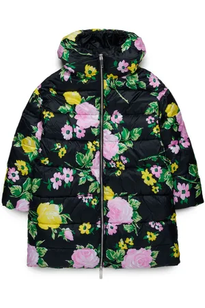 MAX&Co. Kids Floral-print quilted hooded coat