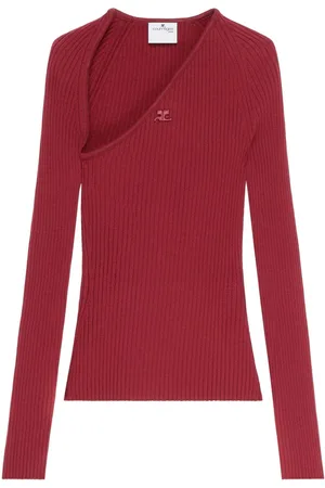 Courrèges Slash ribbed knit top