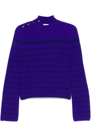 FORTE FORTE High-neck striped sweater