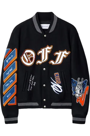 OFF-WHITE Chenille-logo bomber jacket