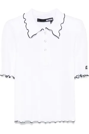 ROTATE Ribbed polo top