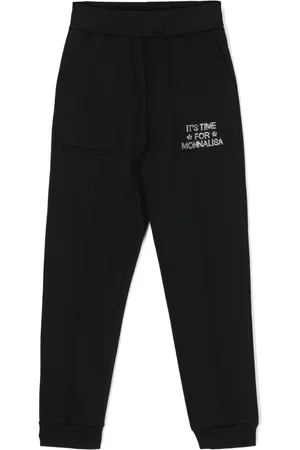 MONNALISA Rhinestone-embellished track pants