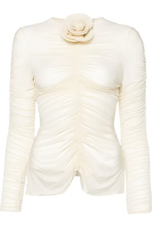 MAGDA BUTRYM Floral-appliqué top