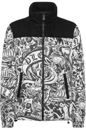 Philipp Plein Tattoo-print puffer jacket