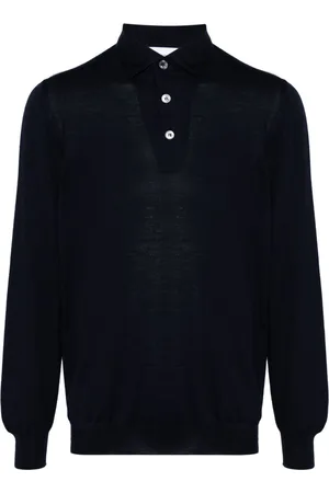 LARDINI Fine-knit polo top