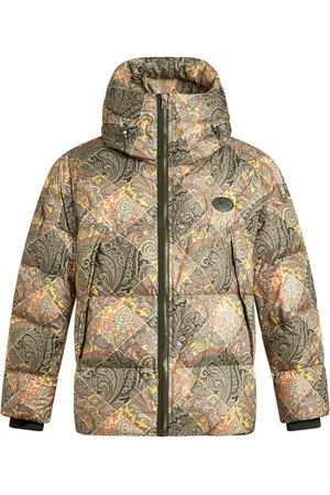 Etro Paisley-print hooded puffer jacket