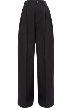 Maison Margiela High-waisted pleated wide-leg trousers