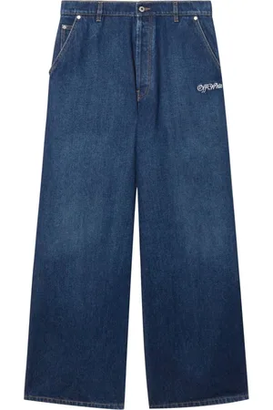 OFF-WHITE Logo-embroidered jeans