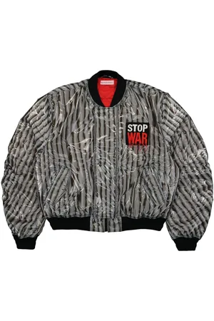 WALTER VAN BEIRENDONCK Logo-patch bomber jacket