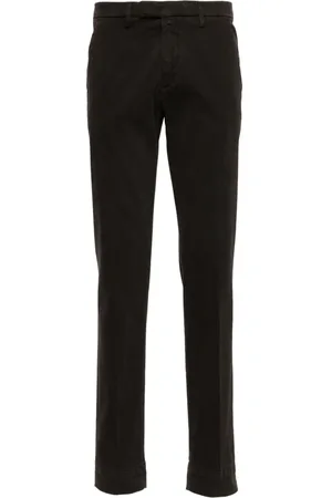 BRIGLIA Slim-leg cotton chino trousers