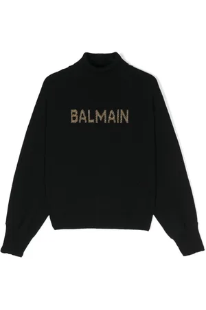 Balmain Intarsia-knit logo sweater