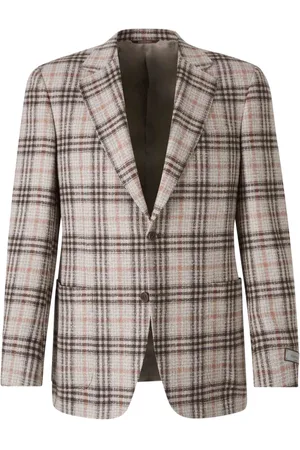 CANALI Checked wool blazer