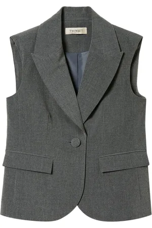 Twin-Set Flannel single-breasted waistcoat