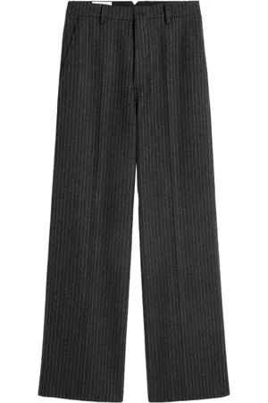 Ami Pinstriped wide-leg trousers