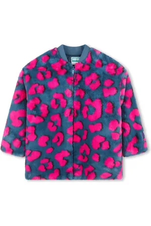 Kenzo Animal-pattern faux-fur coat
