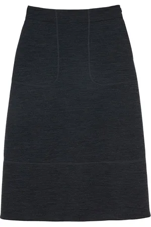 Jil Sander Wool A-line midi skirt