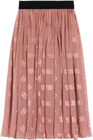 Dolce & Gabbana Embroidered-logo maxi skirt