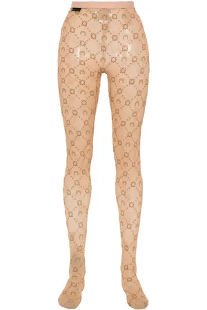 Marine Serre Moonogram mesh tights