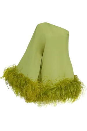 ‎Taller Marmo‎ Piccolo Ubud feather-trim minidress
