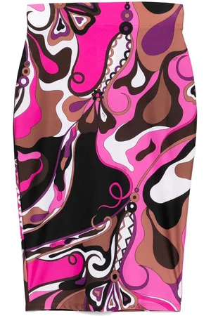 Puccini Abstract-print skirt