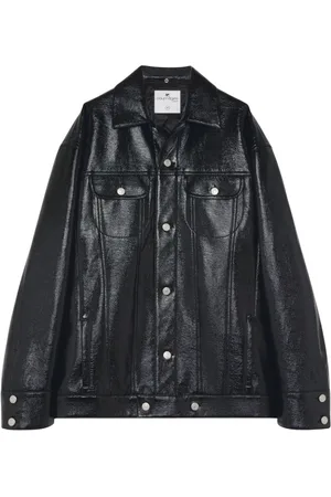 Courrèges Shine-effect biker jacket