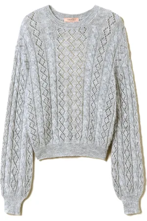 Twin-Set Cable-knit open-back jumper