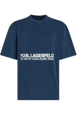 Karl Lagerfeld Rue St-Guillaume washed-effect T-shirt