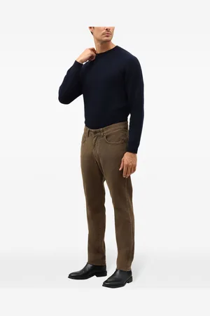Boglioli Logo-patch straight-leg trousers