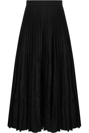 Balenciaga Creased wool pleated skirt