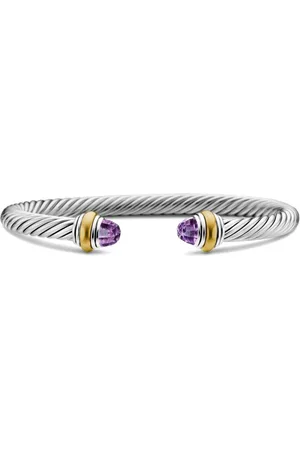 David Yurman 14kt yellow gold and sterling Classic Cable bracelet (5mm)