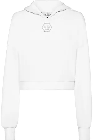 Philipp Plein Crystal-embellished cropped hoodie