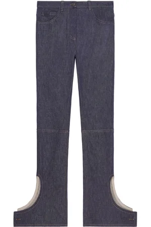 Courrèges Logo-embroidered straight jeans