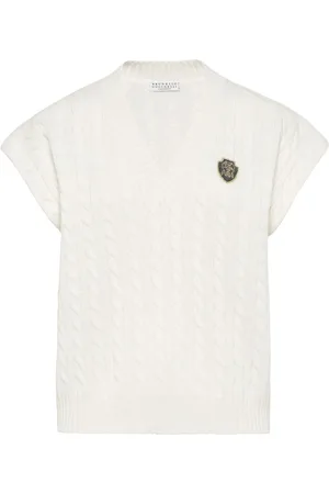 Brunello Cucinelli Logo-patch vest