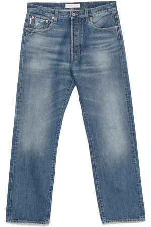 VALENTINO GARAVANI Logo-plaque straight-leg jeans