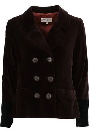 Saint Laurent 1990 velvet double-breasted jacket