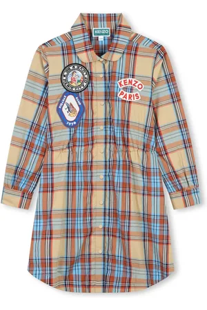 Kenzo Plaid-check cotton shirtdress