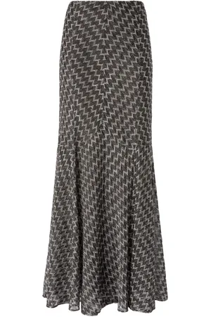 Missoni Zigzag lamé flared maxi skirt