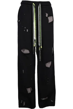 MOSTLY HEARD RARELY SEEN Ripped-up cotton sweatpants
