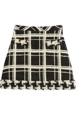 VALENTINO GARAVANI Checked tweed skirt