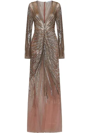 ROOM76 Sequin-embellished gathered dress
