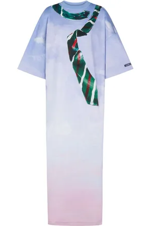 Moschino Logo-print cotton maxi dress
