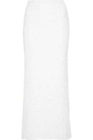 Balenciaga Metallic-threading maxi skirt