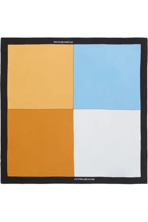 Victoria Beckham Colour block-print silk scarf