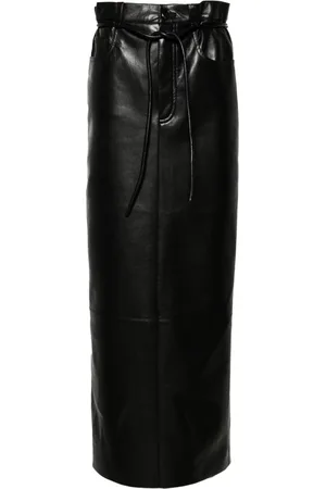Nanushka Belted high-waisted midi skirt