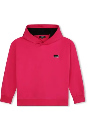 DKNY Logo-embroidered cotton hooded sweatshirt