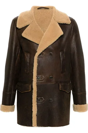 SALVATORE SANTORO Double-breasted leather coat