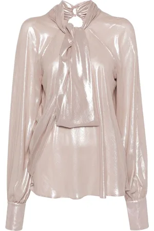 GENNY Draped chiffon top