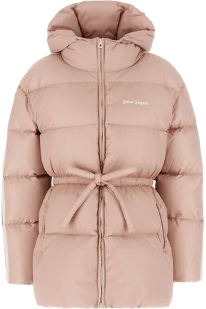 Palm Angels Drawstring hooded puffer jacket