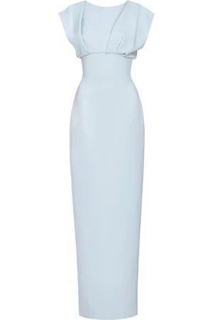 RACHEL GILBERT Maggie draped-detailed gown