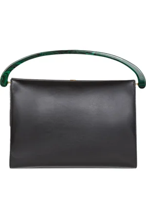 DRIES VAN NOTEN Resin-handle leather tote bag